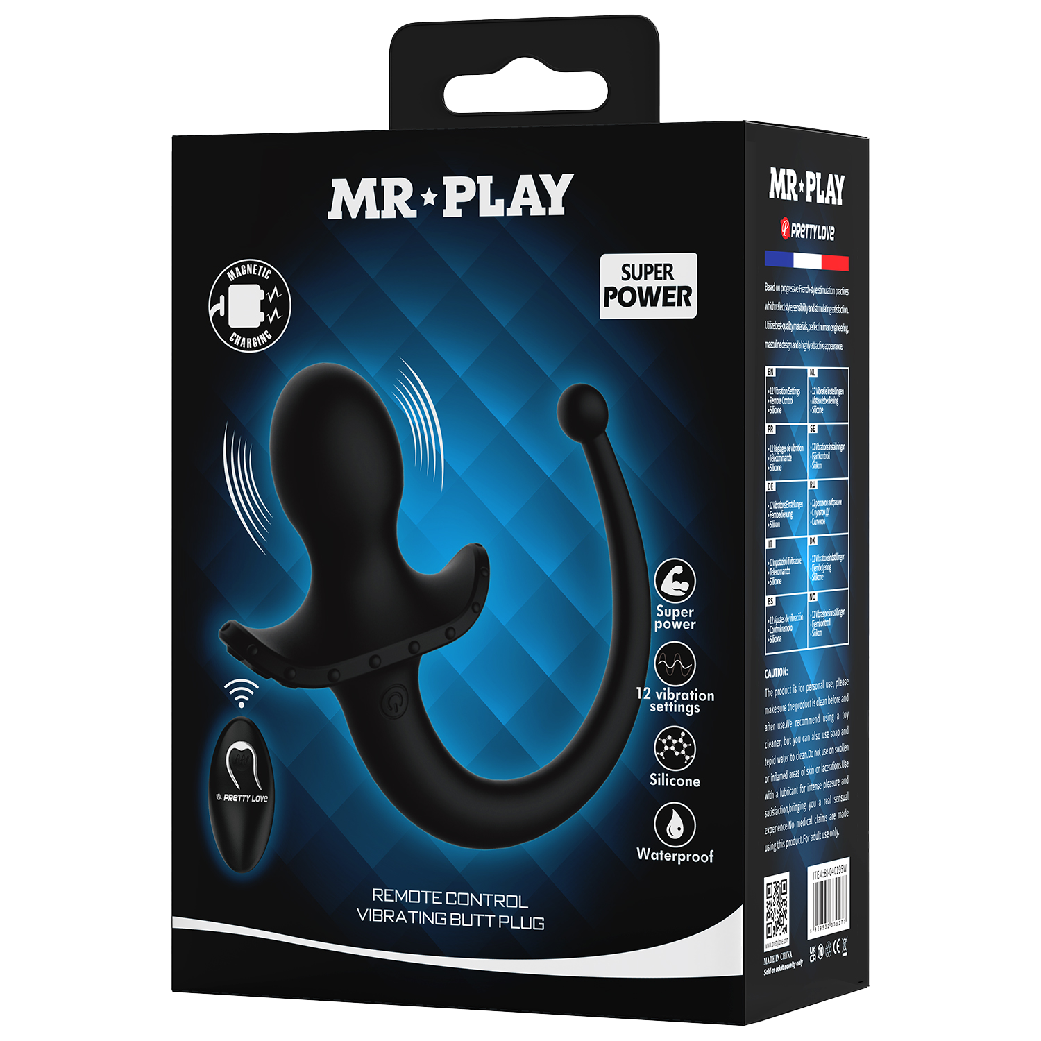 6: Mr. Play – Super Power – Butt Plug mit Fernbedienung – Schwarz
