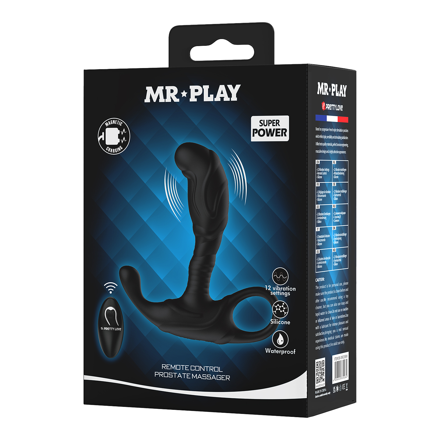 Mr. Play – Super Power – Prostatamassagegerät mit Fernbedienung – Schwarz