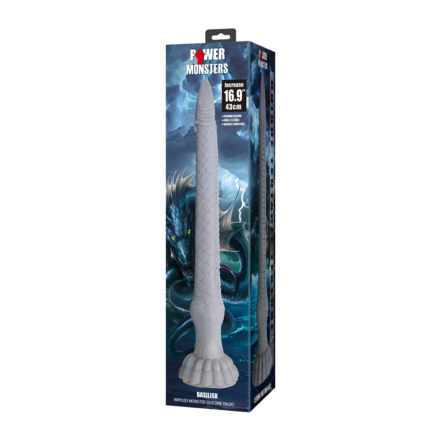 Power Monsters – Basilisk – Konischer Dildo – Mix Color