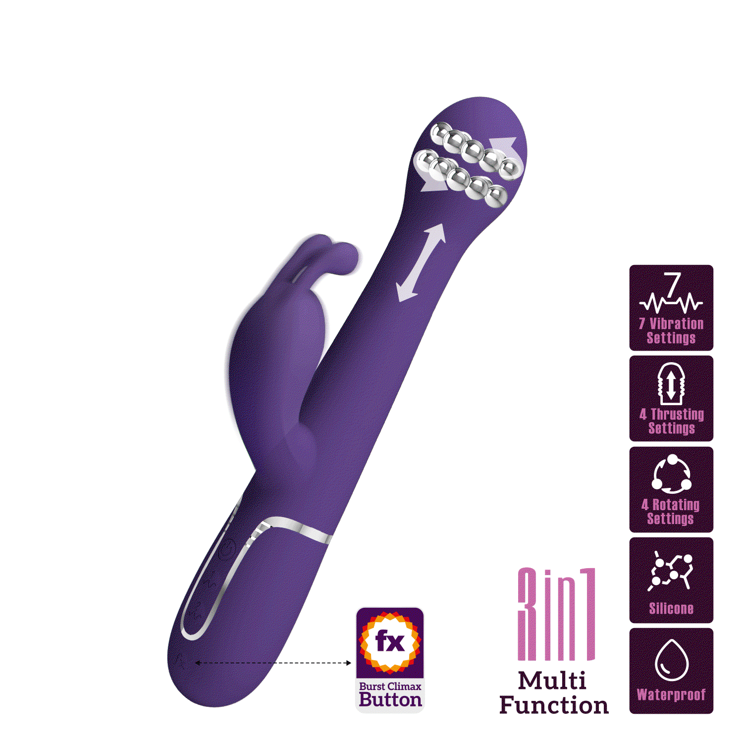 12: PL - Dejon - Rabbit Vibrator - Lila