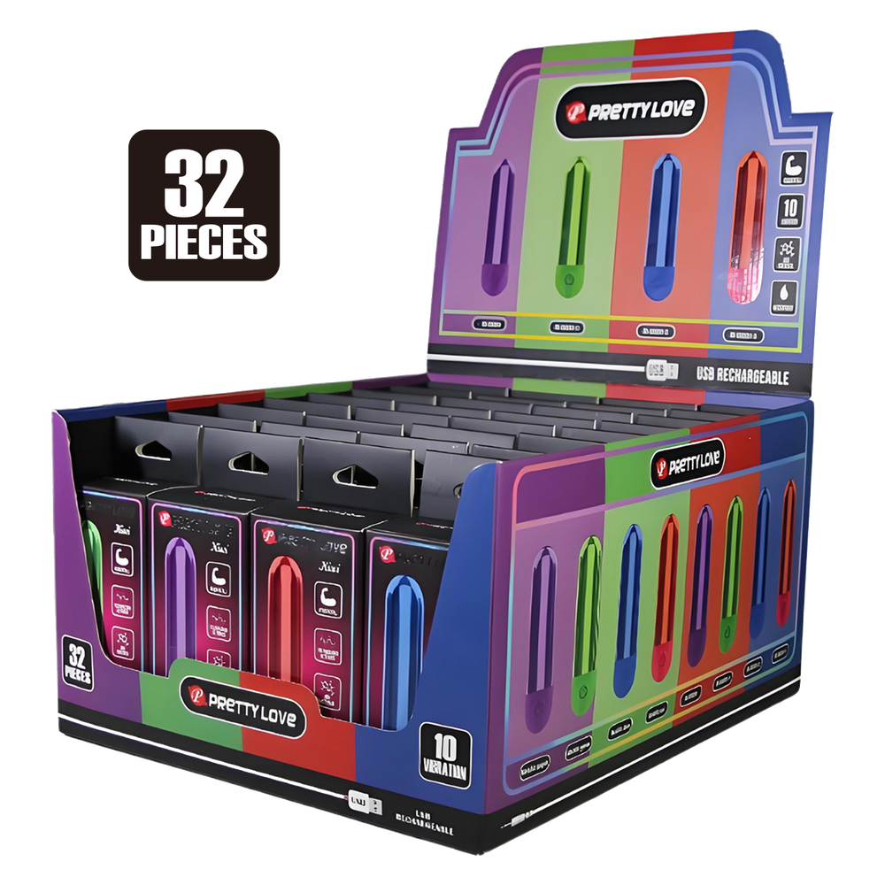 3: PL – Mini-Bullet-Display – 32 Stück – verschiedene Farben