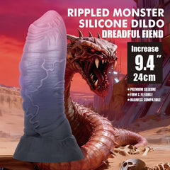 Power Monsters – Dreadful Fiend – Rippled Monster Dildo – 24 cm – Mix Color