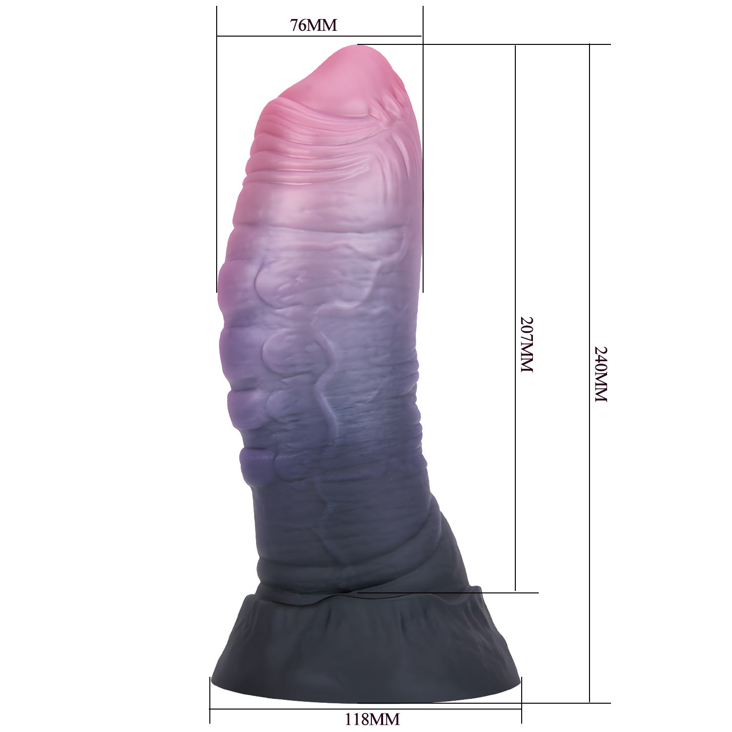 Power Monsters – Dreadful Fiend – Rippled Monster Dildo – 24 cm – Mix Color