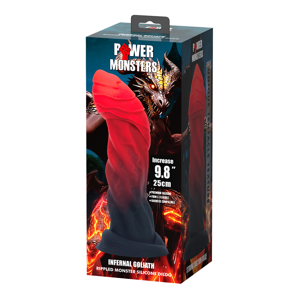 7: Power Monsters – Infernal Goliath – Rippled Monster Dildo – 25 cm – Mix Color