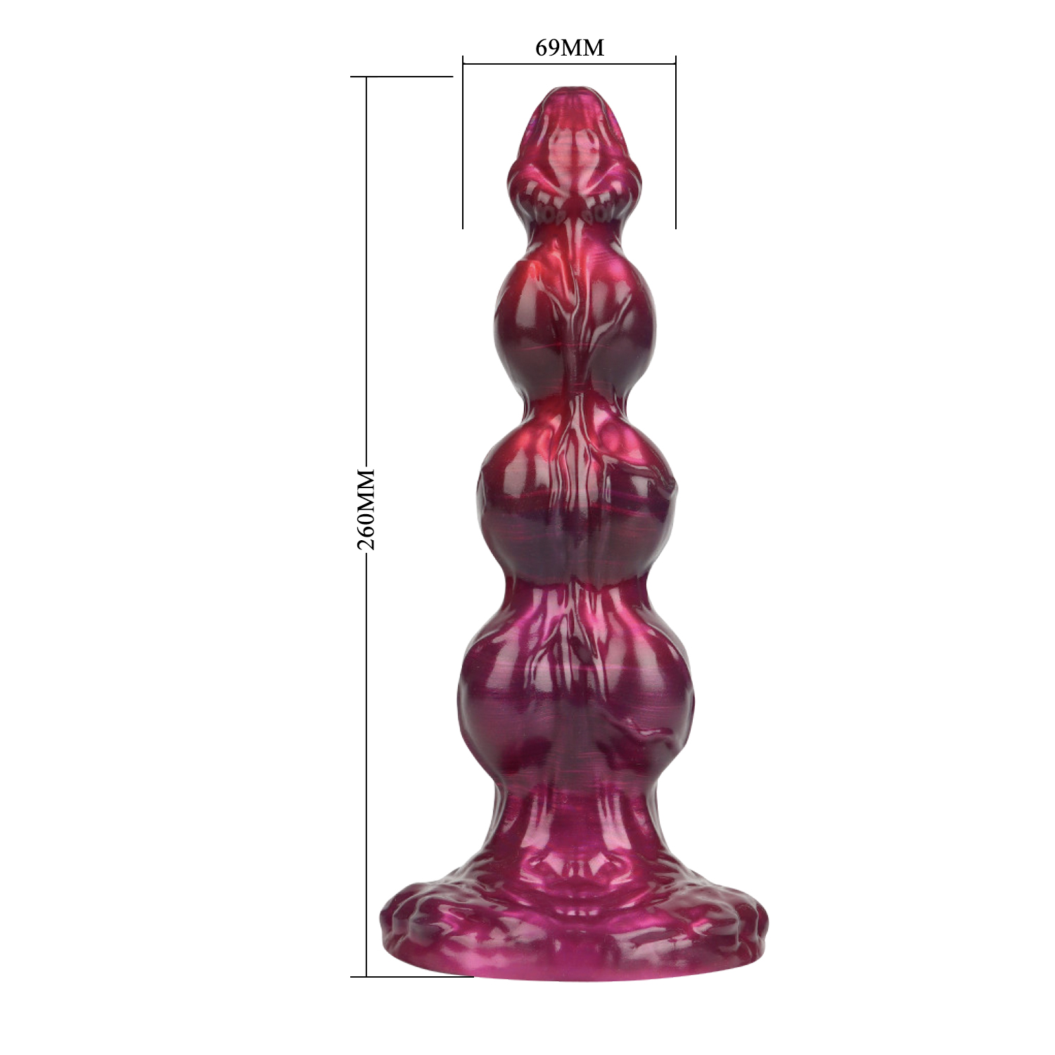 Power Monsters – Primal Beastlord – Rippled Monster Dildo – 26 cm – Mix Color