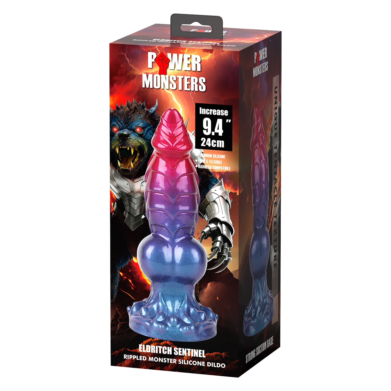 Power Monsters – Eldritch Sentinel – Rippled Monster Dildo – 24 cm – Mix Color