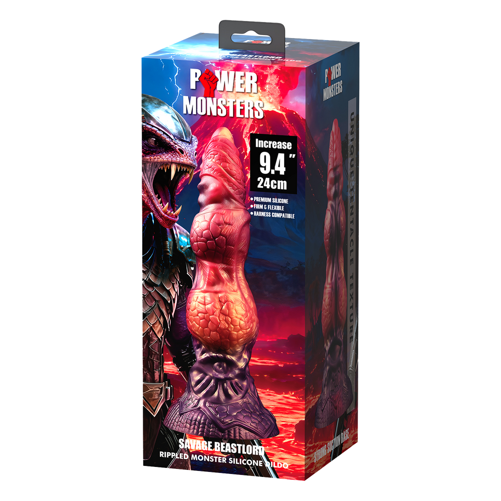 6: Power Monsters – Savage BeastLord – Rippled Monster Dildo – 24 cm – Mix Color