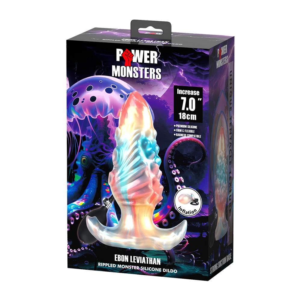 7: Power Monsters – Ebon Leviathan – Aufblasbarer Analplug – 18 cm – Mix Color