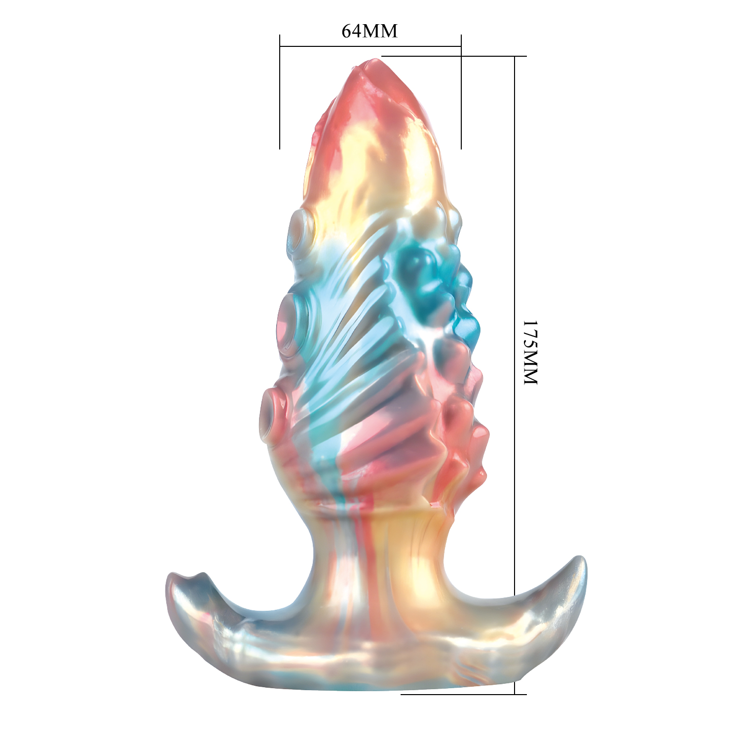 8: Power Monsters – Ebon Leviathan – Aufblasbarer Analplug – 18 cm – Mix Color