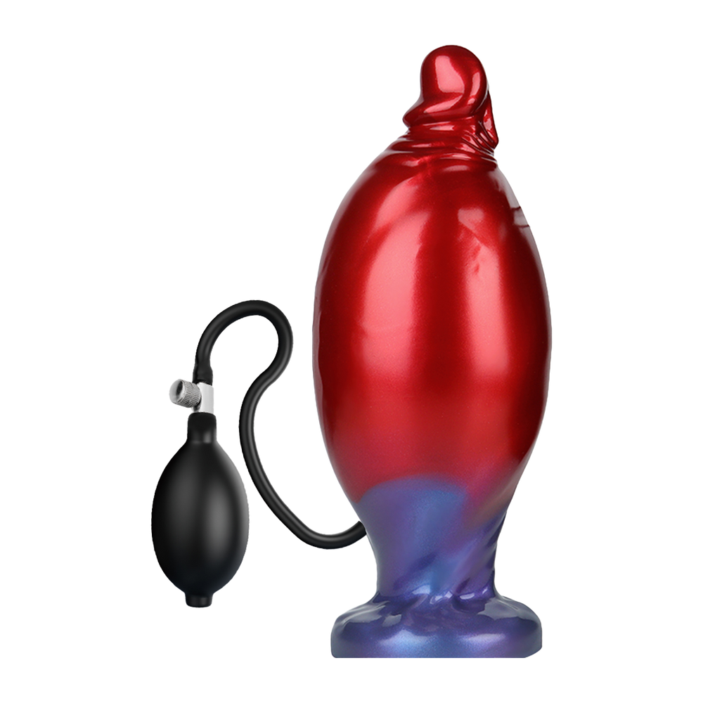 5: Power Monsters – Shadow Behemoth – Aufblasbarer Monster-Dildo mit Wellenstruktur – 22 cm – Mix Color