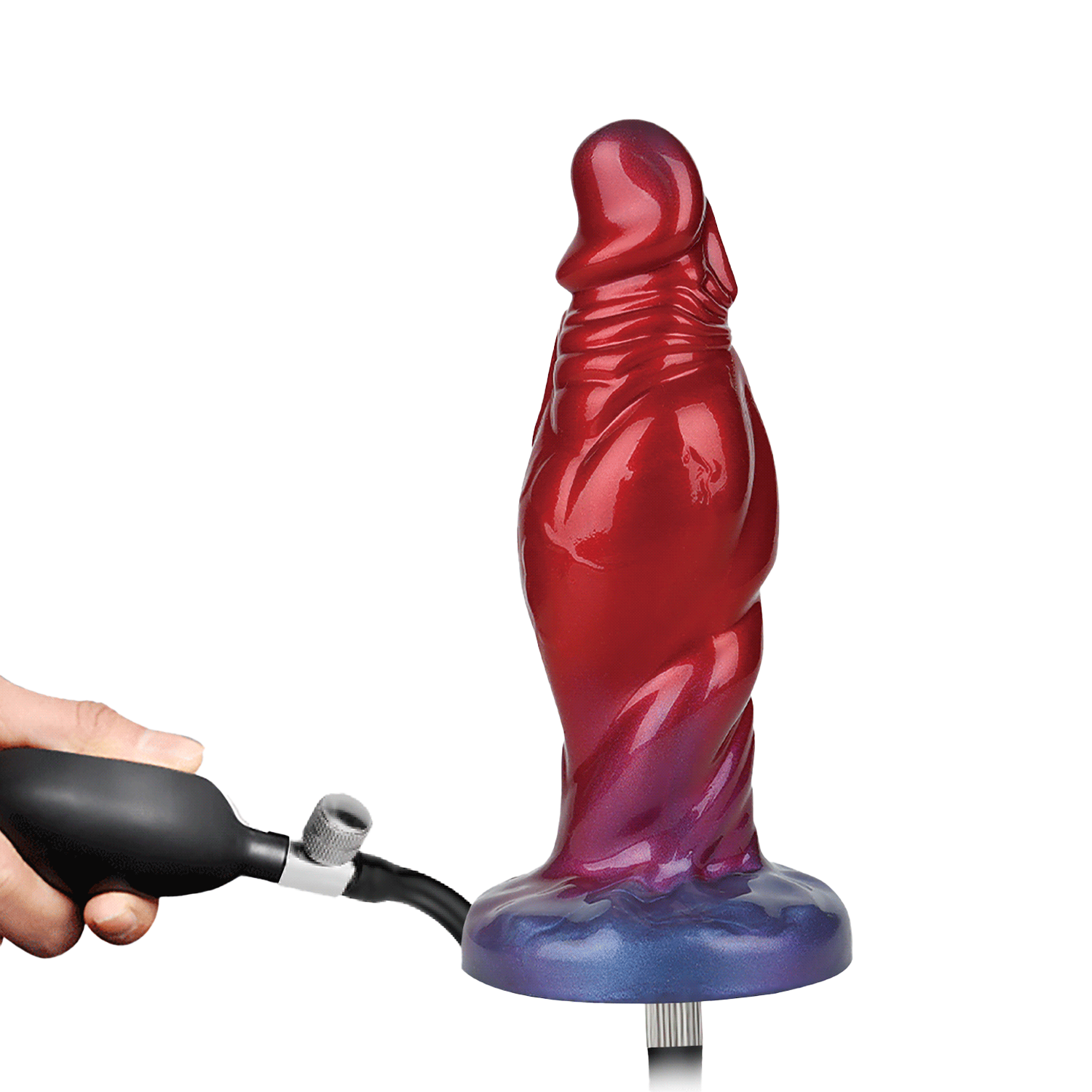 6: Power Monsters – Shadow Behemoth – Aufblasbarer Monster-Dildo mit Wellenstruktur – 22 cm – Mix Color