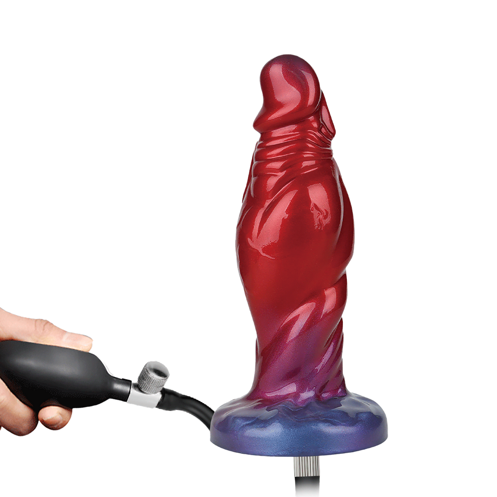 Power Monsters – Shadow Behemoth – Aufblasbarer Monster-Dildo mit Wellenstruktur – 22 cm – Mix Color