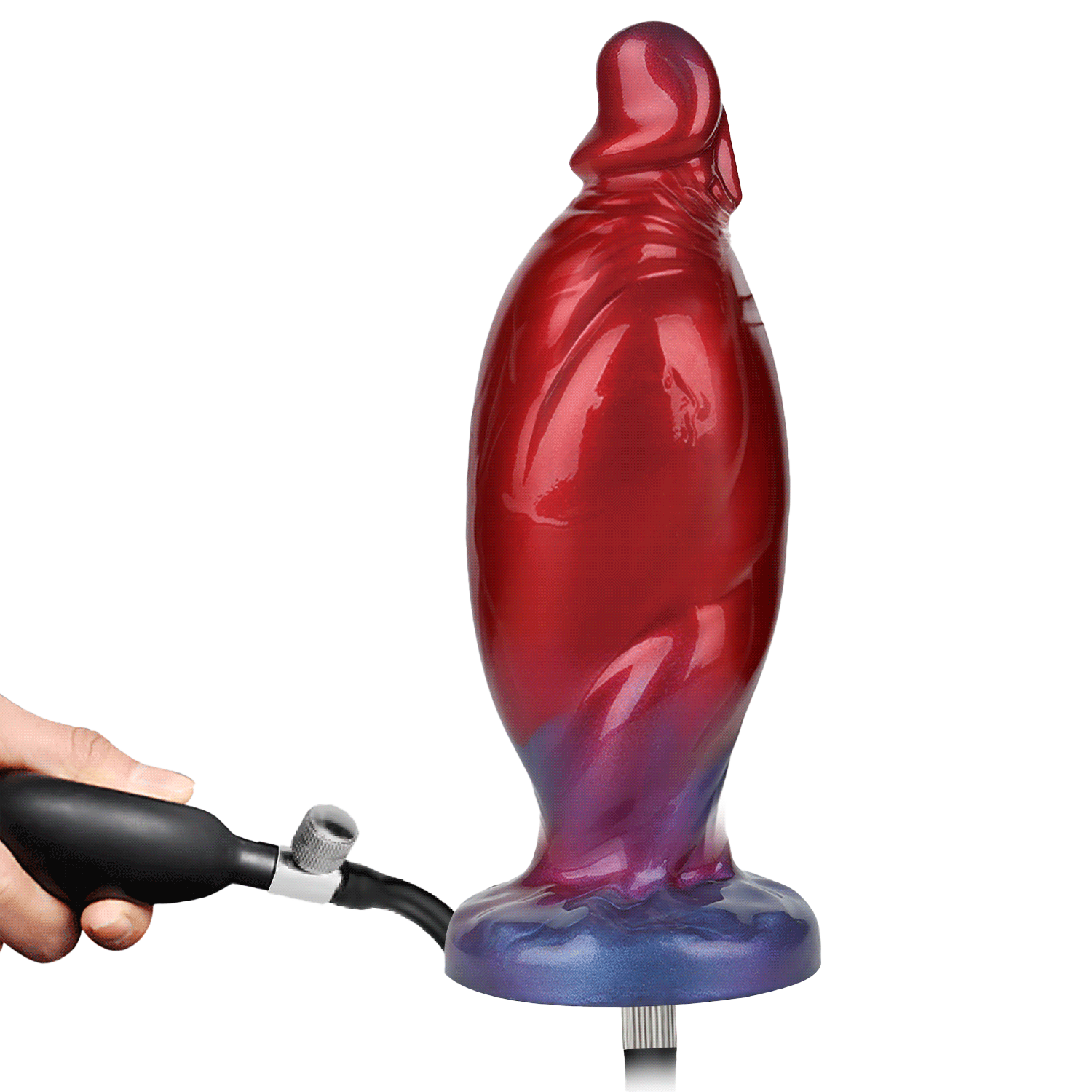 Power Monsters – Shadow Behemoth – Aufblasbarer Monster-Dildo mit Wellenstruktur – 22 cm – Mix Color