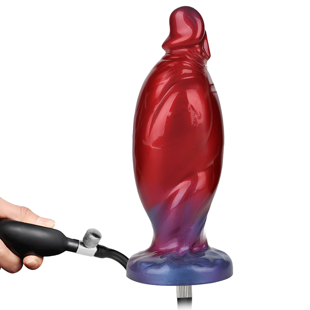 Power Monsters – Shadow Behemoth – Aufblasbarer Monster-Dildo mit Wellenstruktur – 22 cm – Mix Color