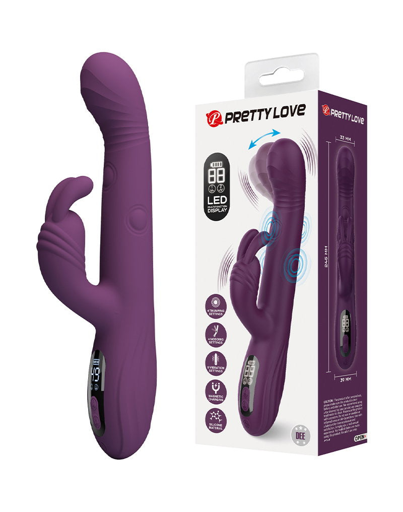 PL - Dee - Rabbit Vibrator - Burgundy