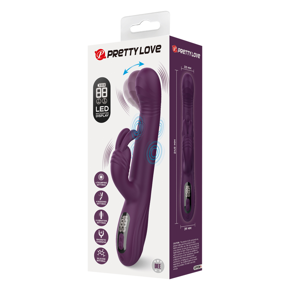PL - Dee - Rabbit Vibrator - Burgundy