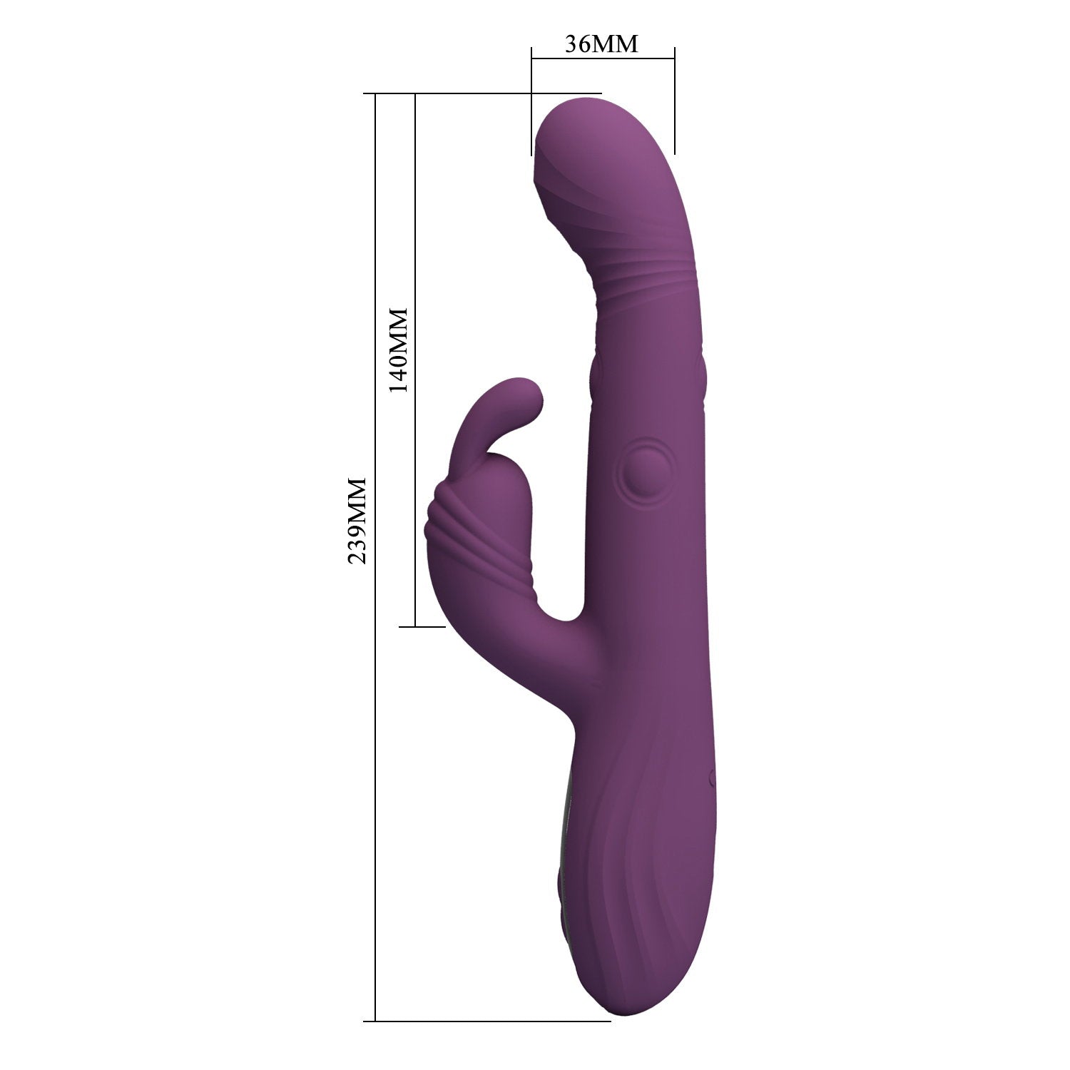 PL - Dee - Rabbit Vibrator - Burgundy