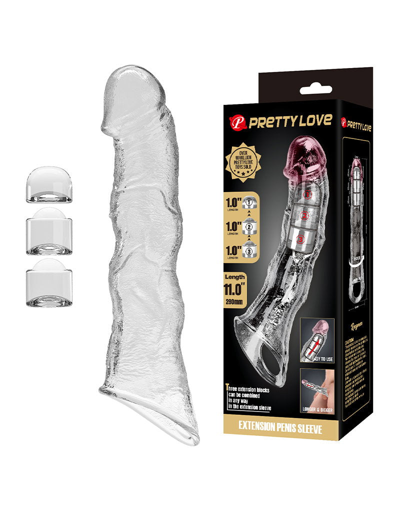 PL – Penisverlängerungshülle – 28 cm – Transparent