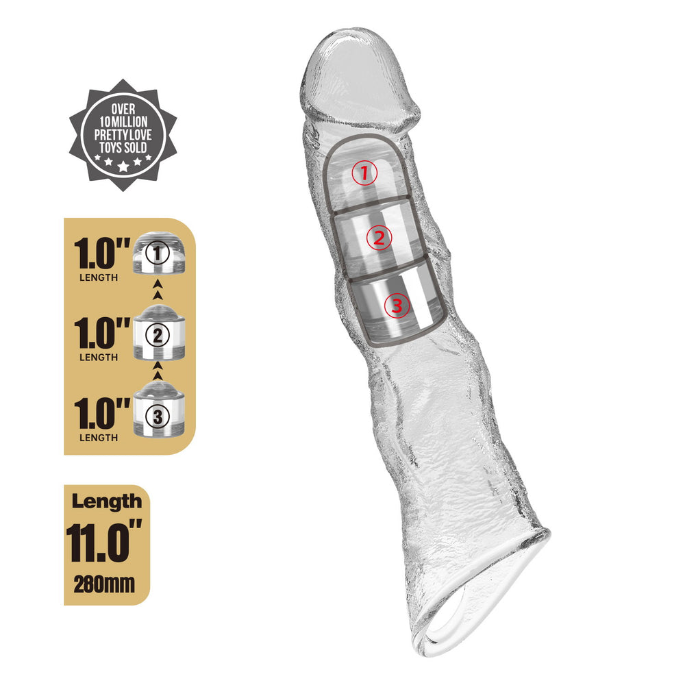 PL – Penisverlängerungshülle – 28 cm – Transparent