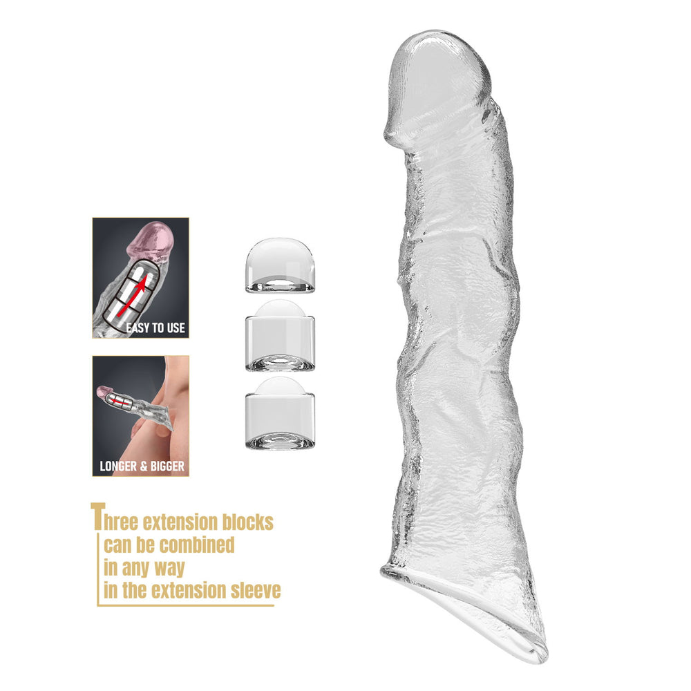 3: PL – Penisverlängerungshülle – 28 cm – Transparent