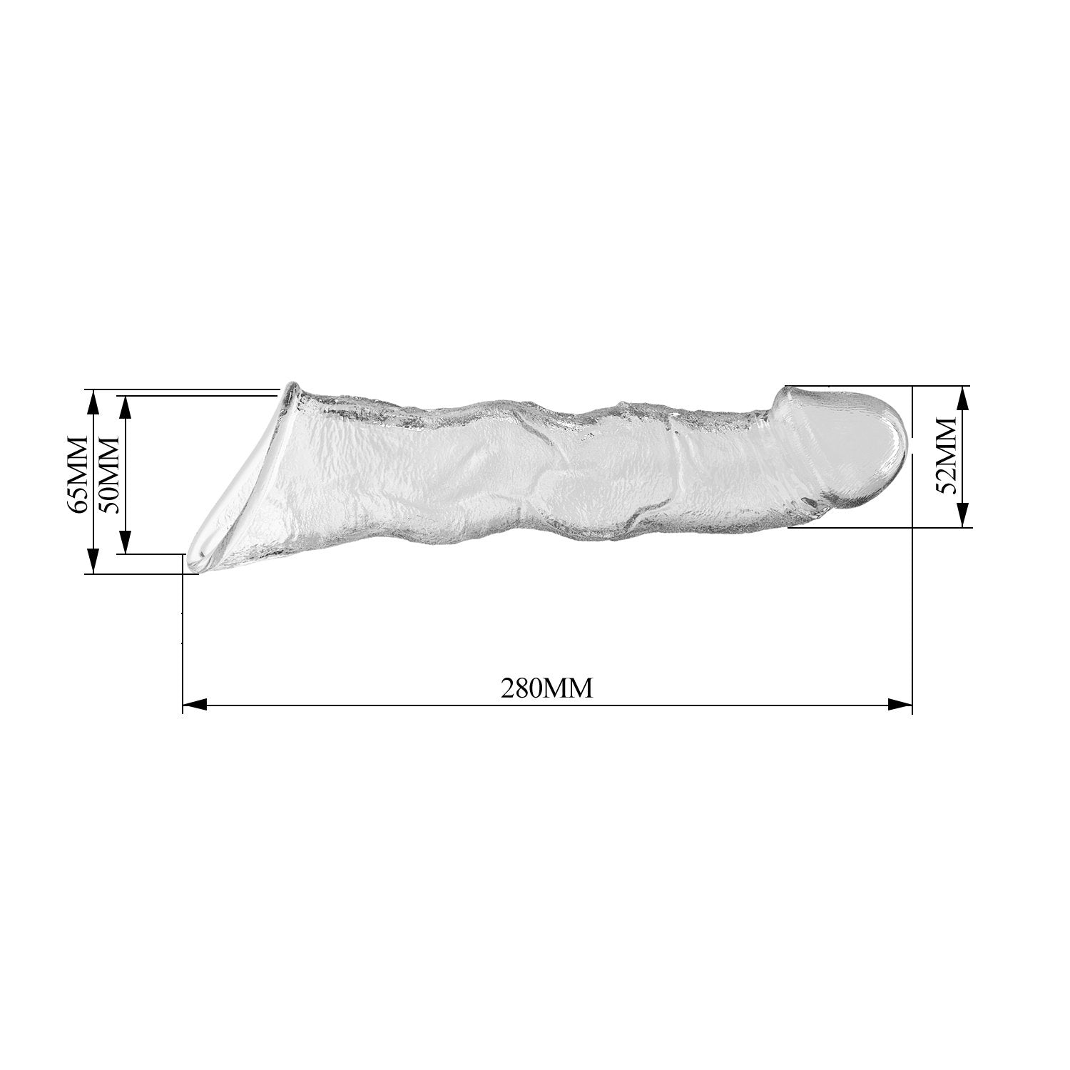 PL – Penisverlängerungshülle – 28 cm – Transparent