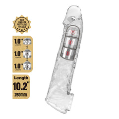2: PL – Penisverlängerungshülle – 26 cm – Transparent