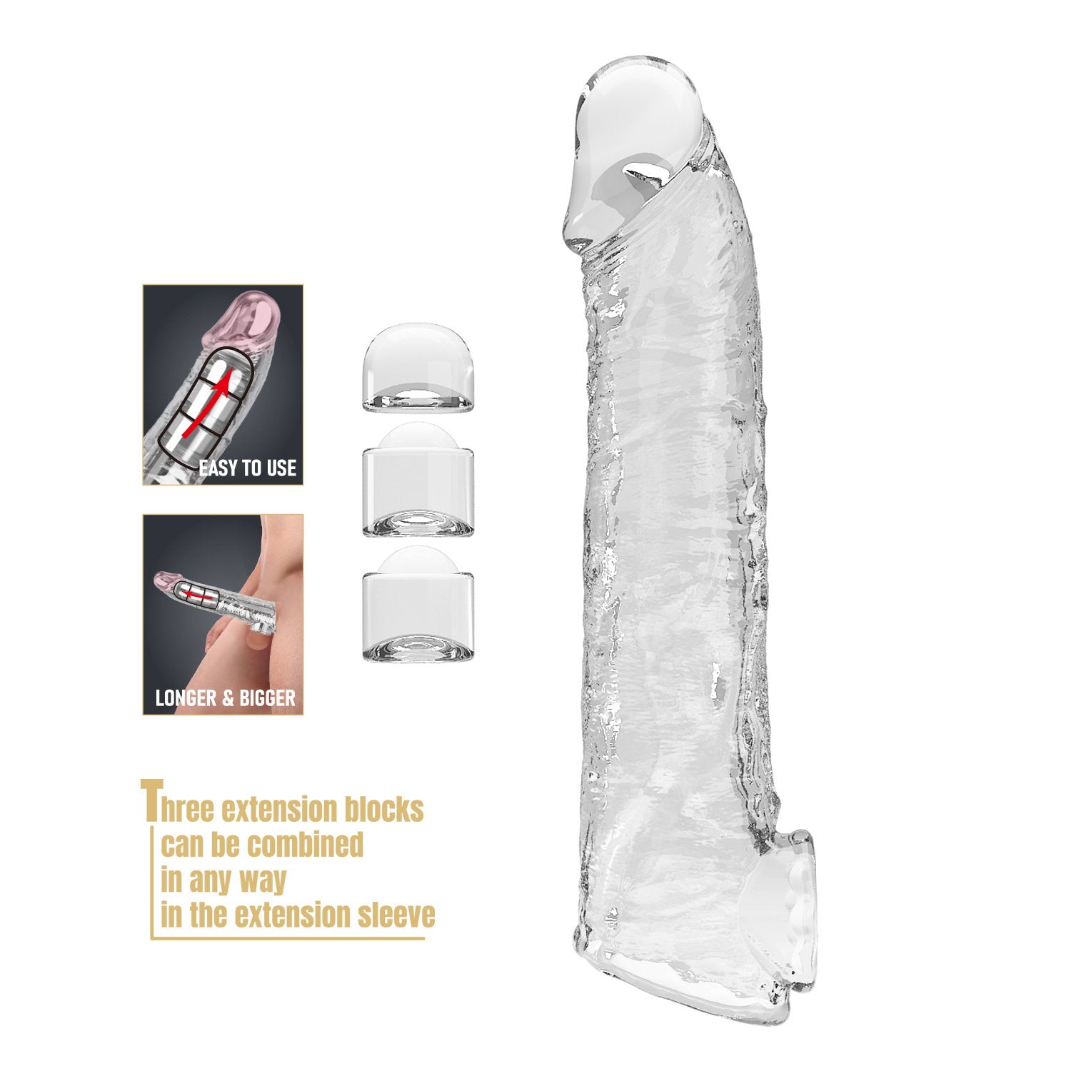4: PL – Penisverlängerungshülle – 26 cm – Transparent