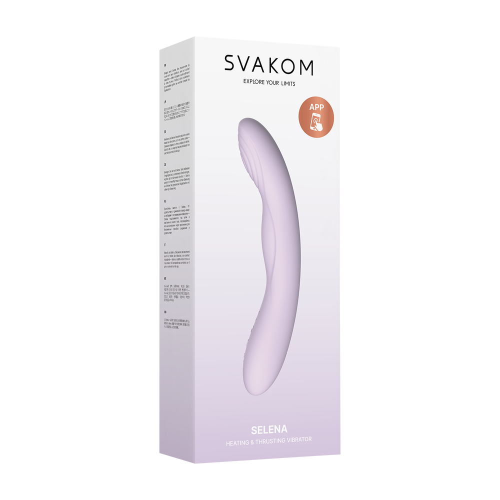 SVAKOM – Selena – Vibrator mit Wärmefunktion und Stoßbewegung, steuerbar per App – Pastell-Lila