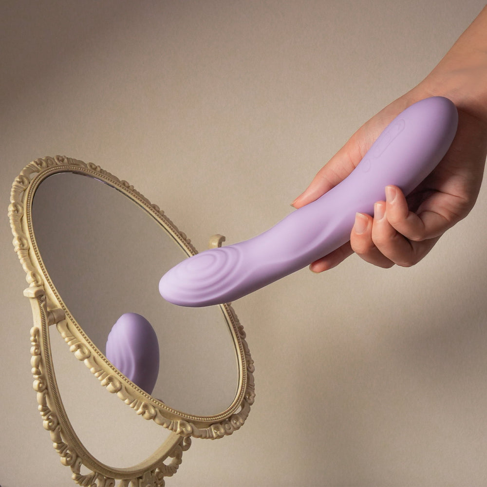 SVAKOM – Selena – Vibrator mit Wärmefunktion und Stoßbewegung, steuerbar per App – Pastell-Lila