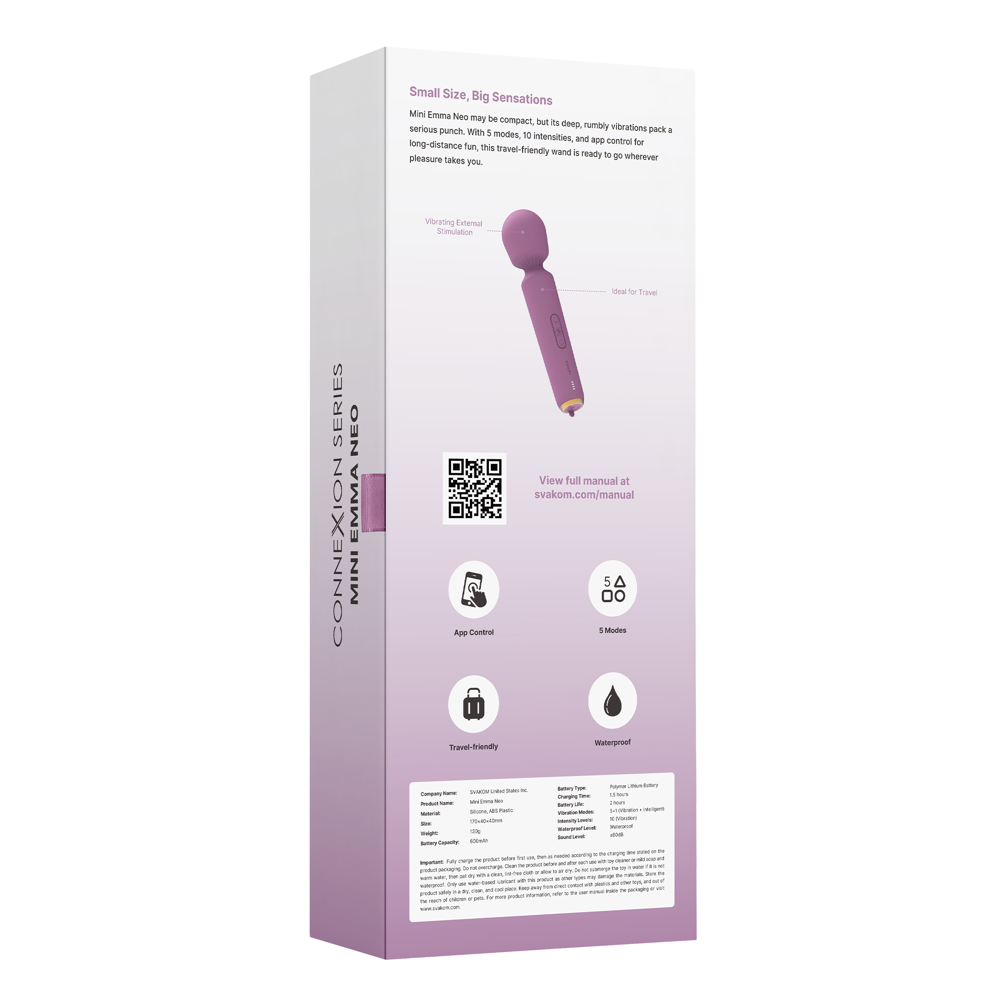 11: SVAKOM - Mini Emma Neo - Interaktiver kompakter Stabvibrator - Rosa