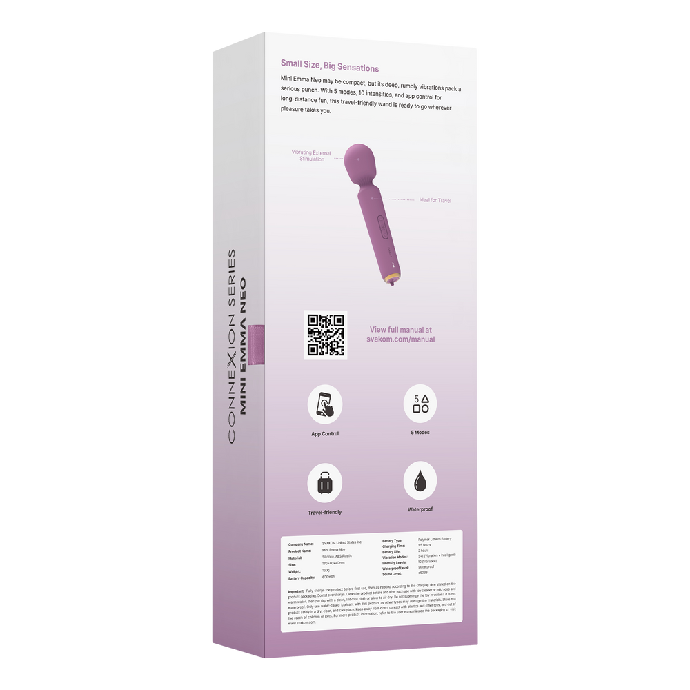 11: SVAKOM - Mini Emma Neo - Interaktiver kompakter Stabvibrator - Rosa