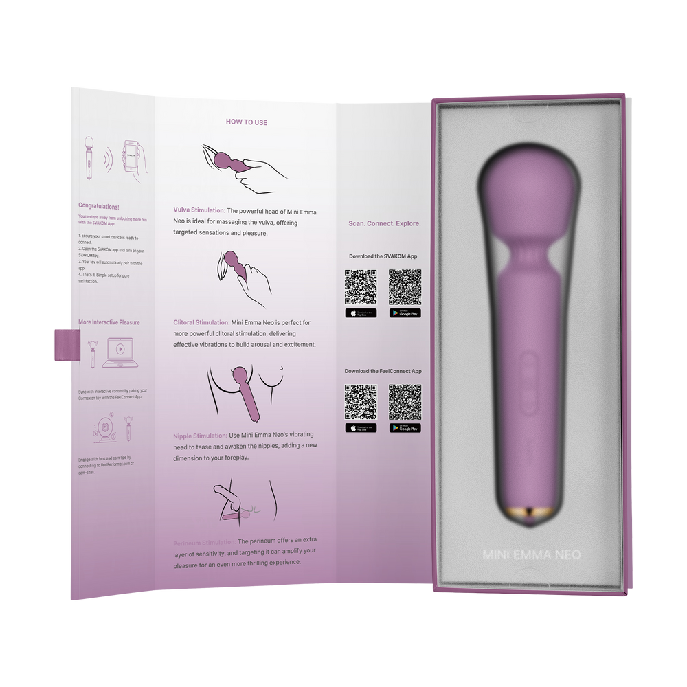 12: SVAKOM - Mini Emma Neo - Interaktiver kompakter Stabvibrator - Rosa