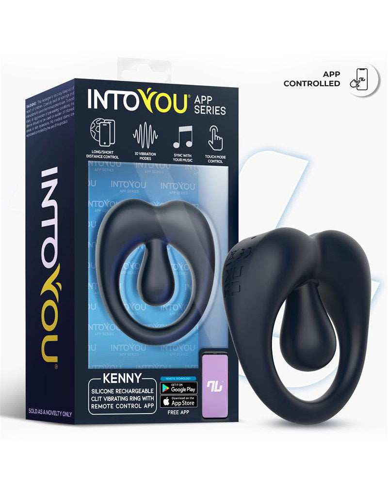 IY – Kenny – Penisring mit Klitorisstimulator und App-Steuerung – Nachtblau