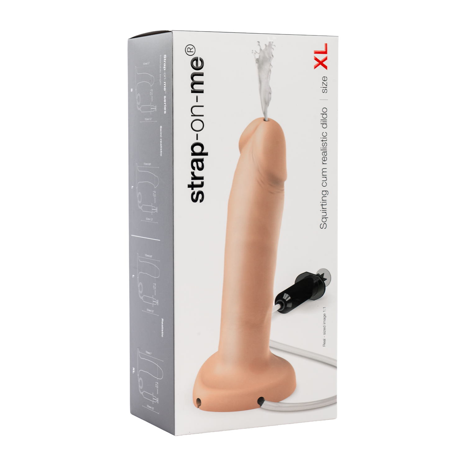 7: Strap-On-Me – Squirting Cum Dildo Realistic – Größe XL – Nude
