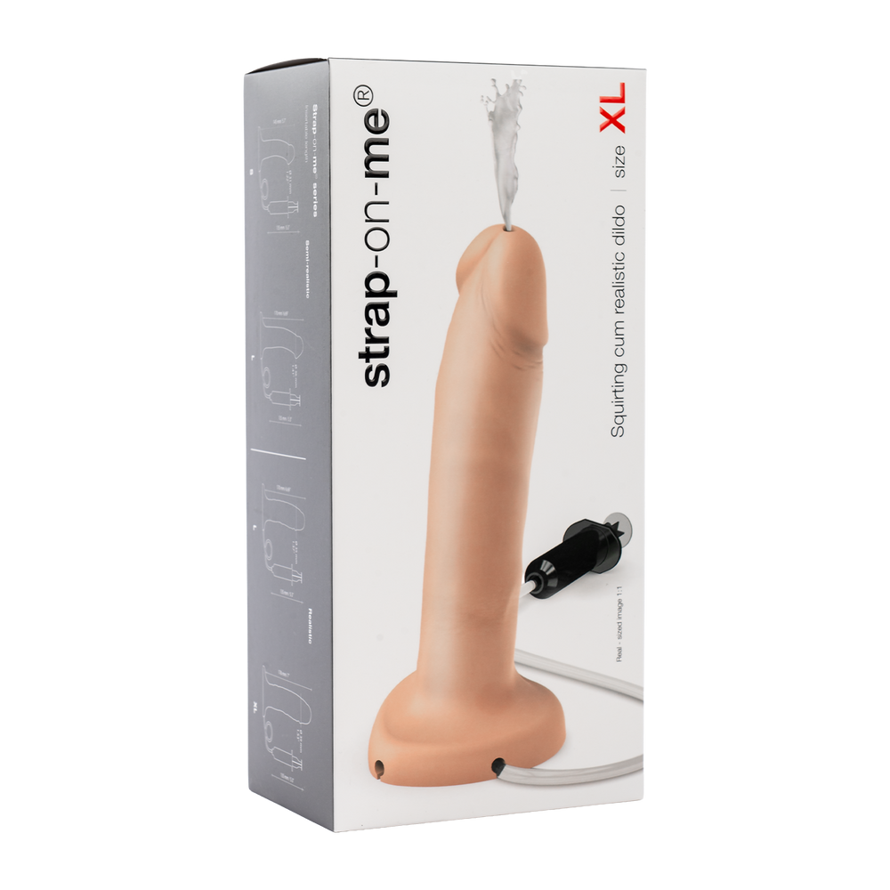 7: Strap-On-Me – Squirting Cum Dildo Realistic – Größe XL – Nude