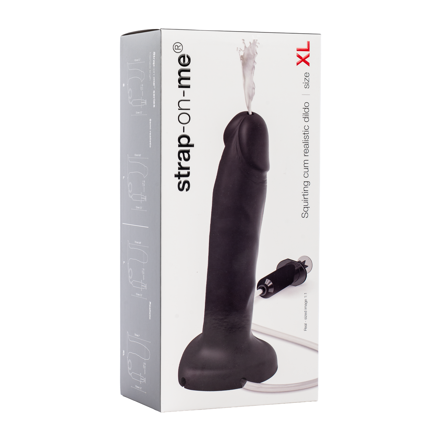 Strap-On-Me – Squirting Cum Dildo Realistic – Größe XL – Schwarz
