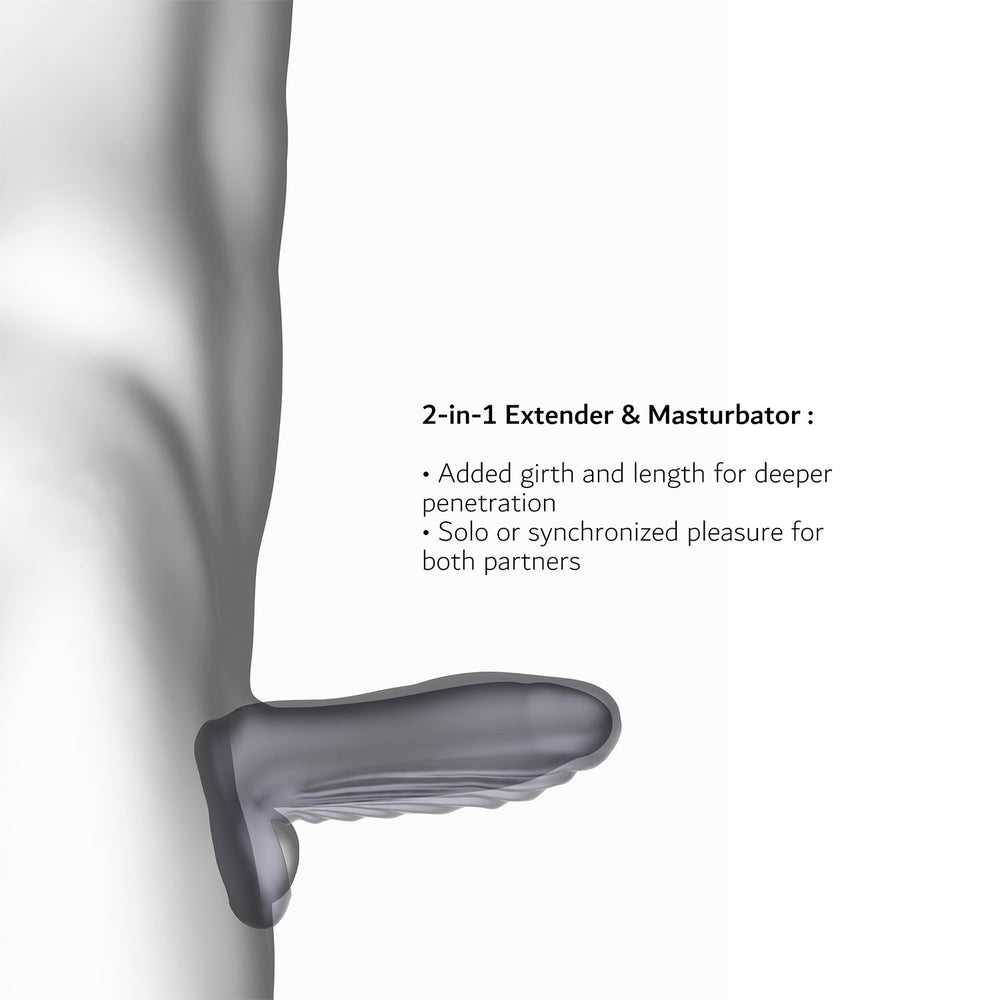 MANWAN – Ryzer Max – Penis-Extender und weiche Masturbationshülle – Black Plum