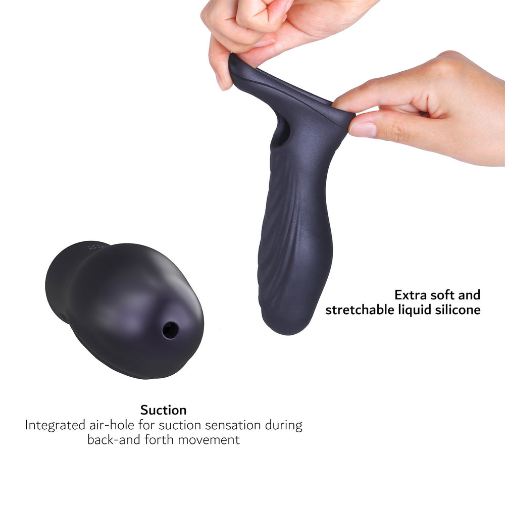 MANWAN – Ryzer Max – Penis-Extender und weiche Masturbationshülle – Black Plum