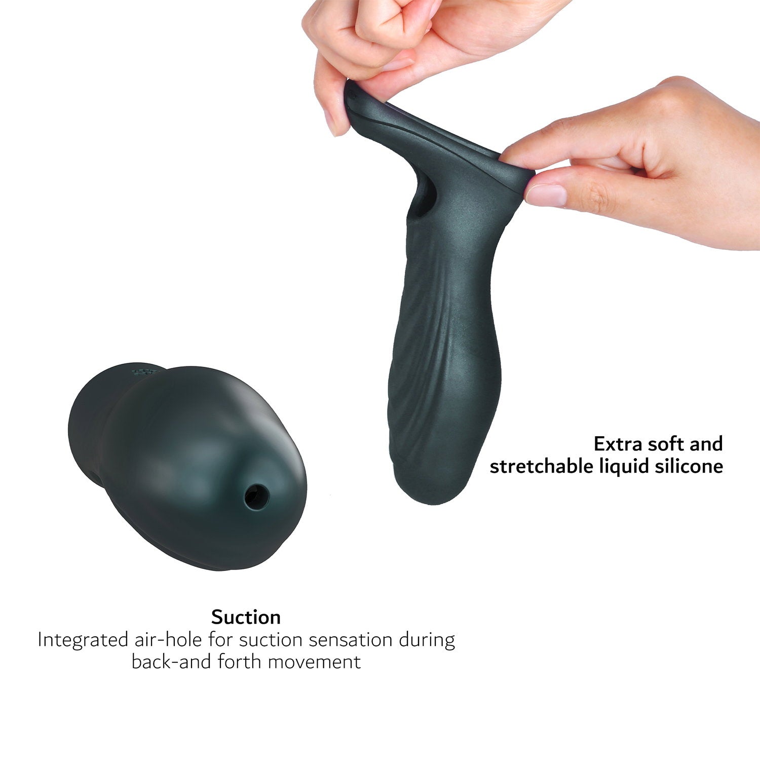 MANWAN – Ryzer Max – Penisverlängerer und weiche Masturbationshülle – Pine Grey