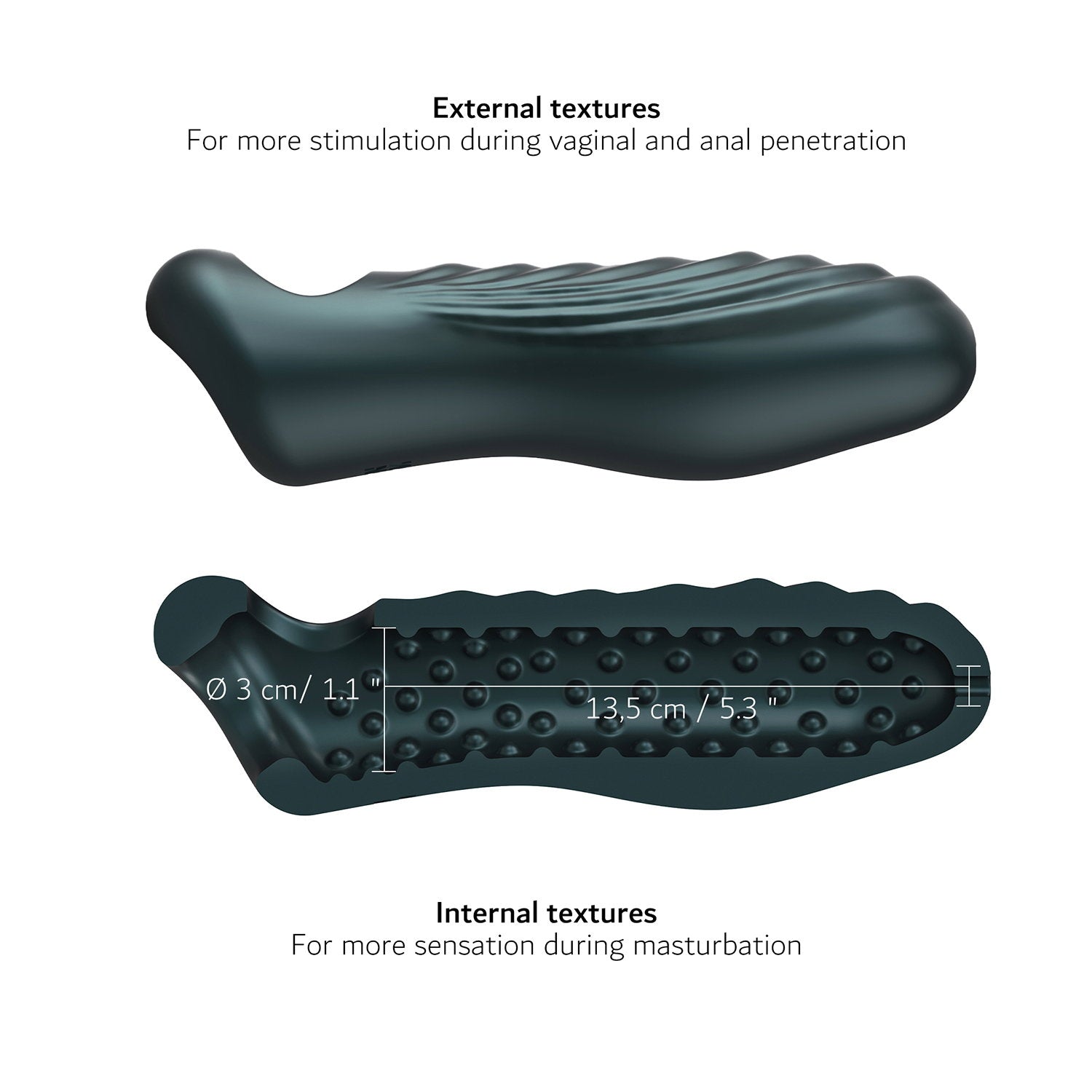MANWAN – Ryzer Max – Penisverlängerer und weiche Masturbationshülle – Pine Grey