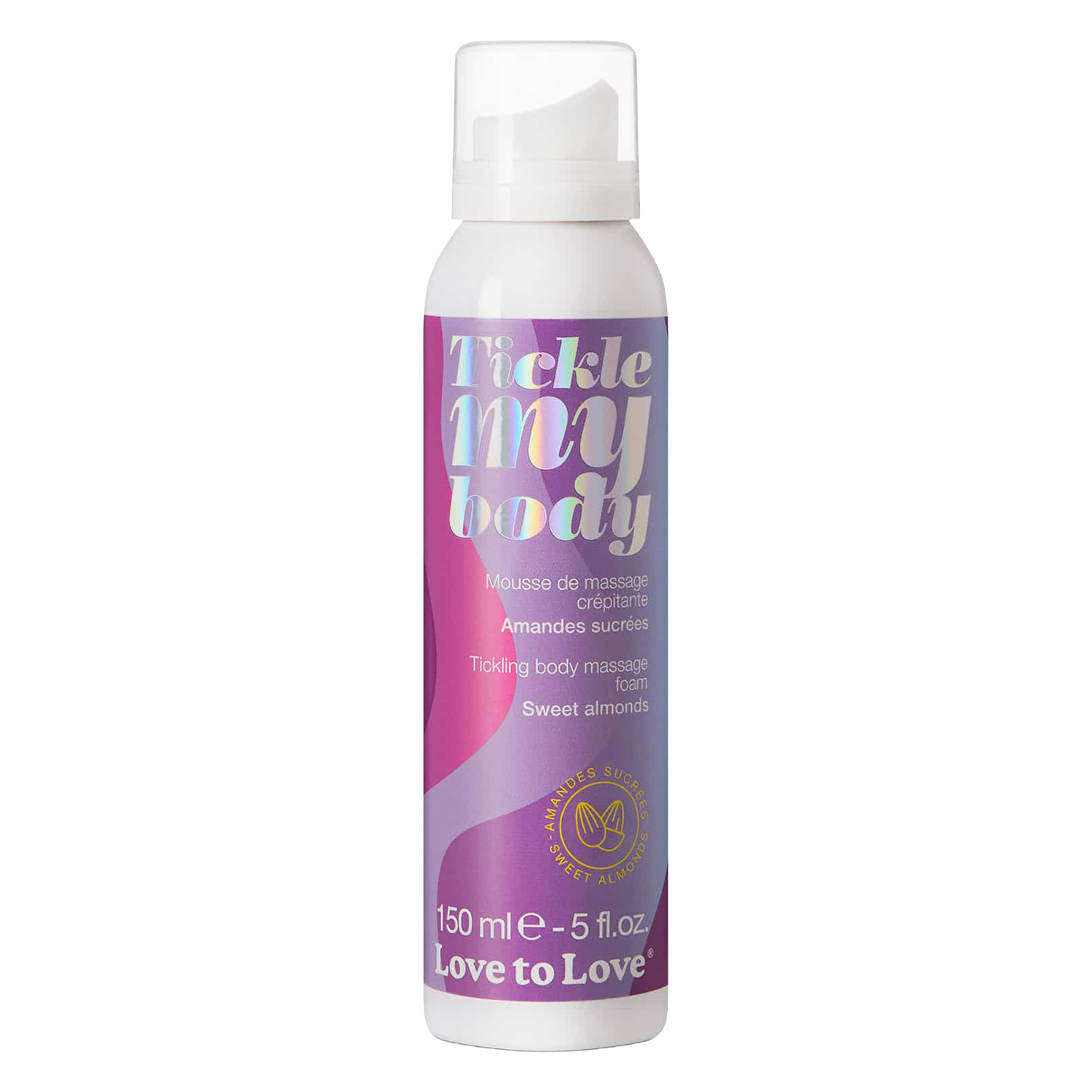 5: Love to Love - Tickle My Body - Massageschaum - Gezuckerte Mandeln - 150 ml