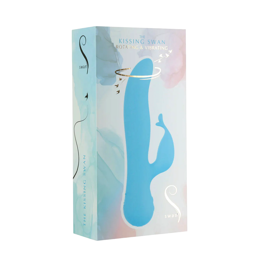 4: Swan – Kissing – Dual Action Rabbit Vibrator – Blau