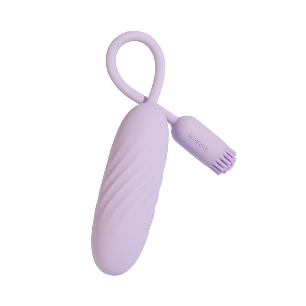 2: SVAKOM – Plume – Flexibler Bullet-Vibrator mit Bürstenbesatz – Pastell-Lila