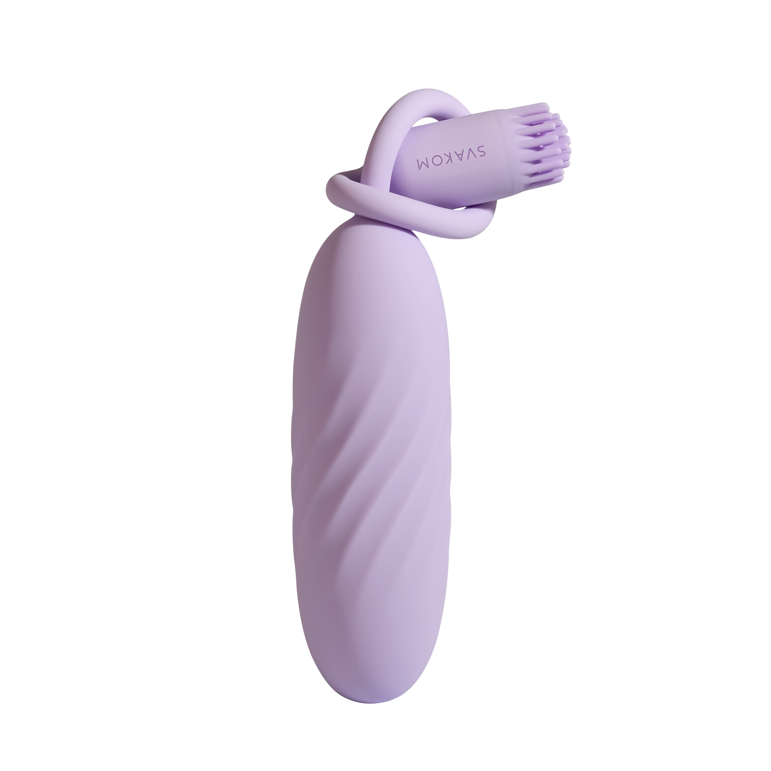 4: SVAKOM – Plume – Flexibler Bullet-Vibrator mit Bürstenbesatz – Pastell-Lila