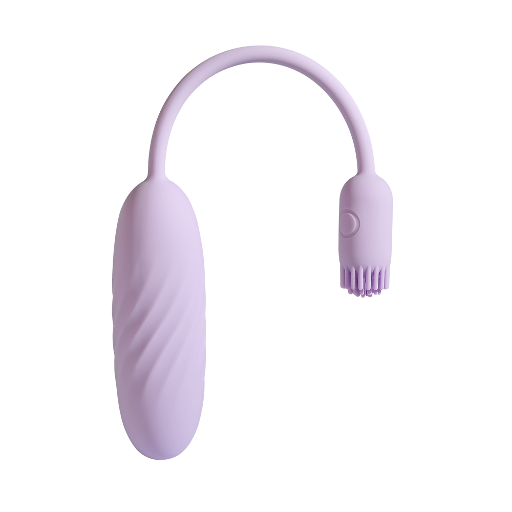 7: SVAKOM – Plume – Flexibler Bullet-Vibrator mit Bürstenbesatz – Pastell-Lila