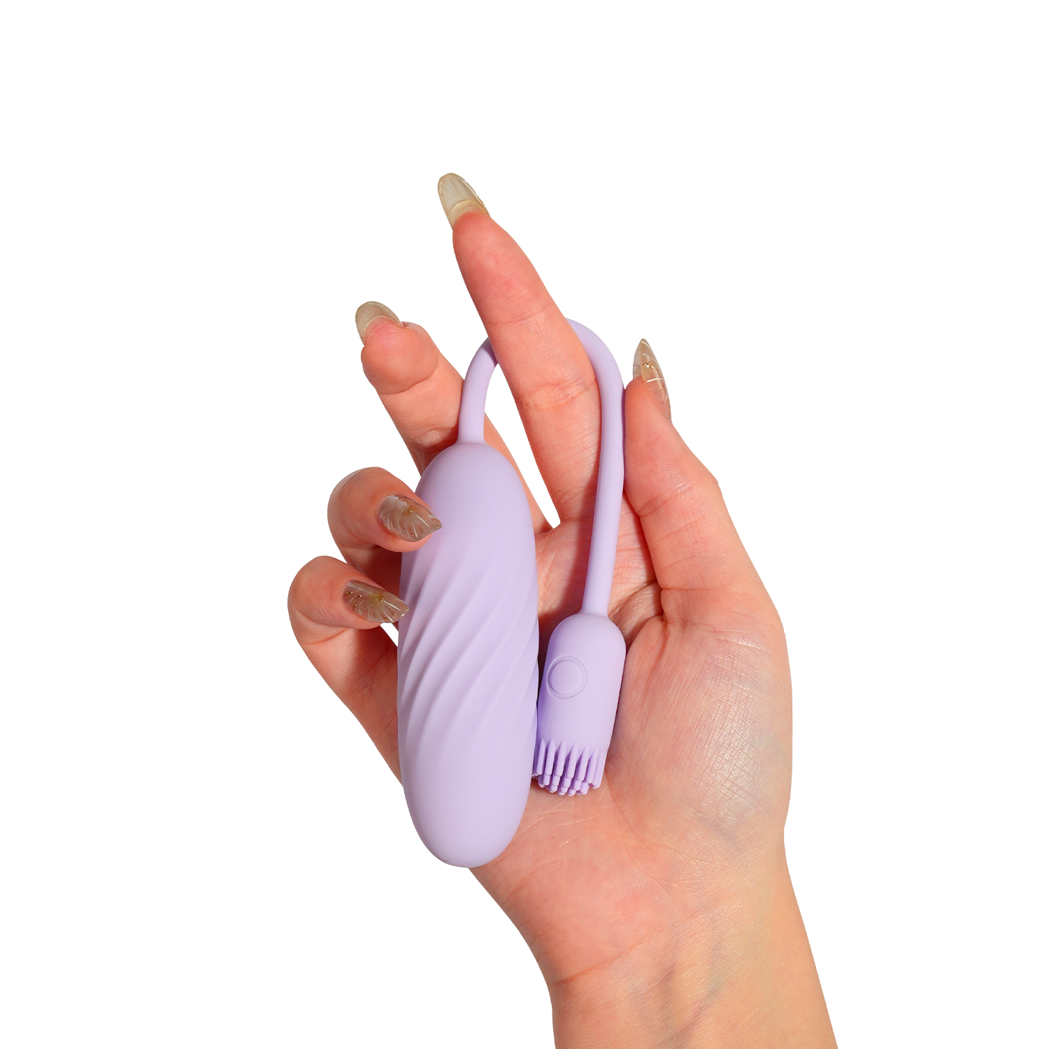 9: SVAKOM – Plume – Flexibler Bullet-Vibrator mit Bürstenbesatz – Pastell-Lila