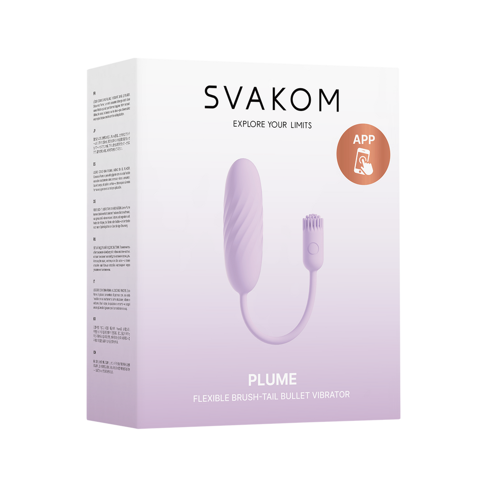 10: SVAKOM – Plume – Flexibler Bullet-Vibrator mit Bürstenbesatz – Pastell-Lila