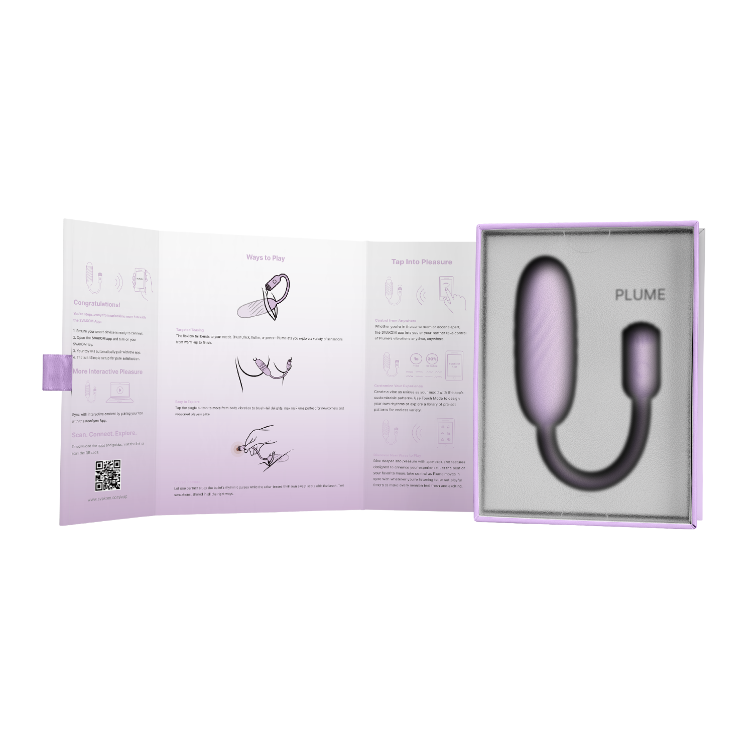 12: SVAKOM – Plume – Flexibler Bullet-Vibrator mit Bürstenbesatz – Pastell-Lila