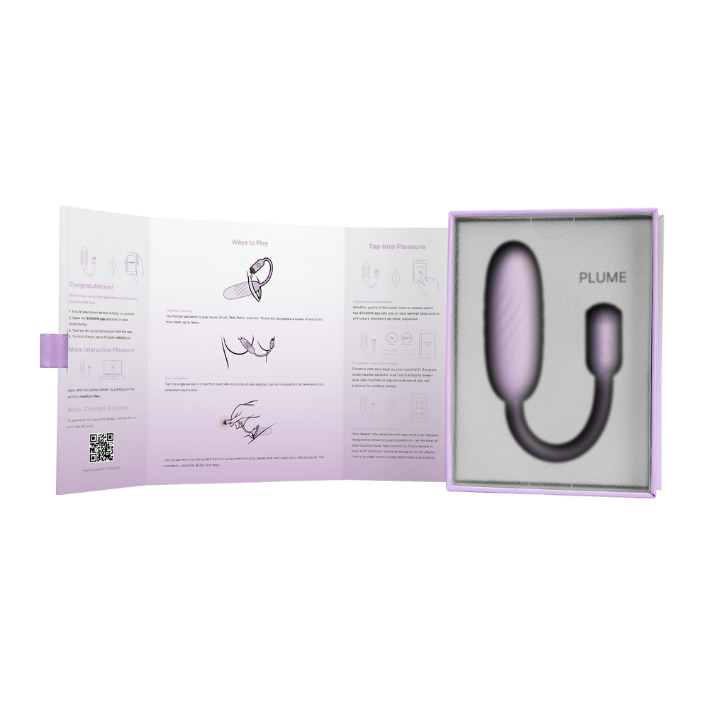 12: SVAKOM – Plume – Flexibler Bullet-Vibrator mit Bürstenbesatz – Pastell-Lila