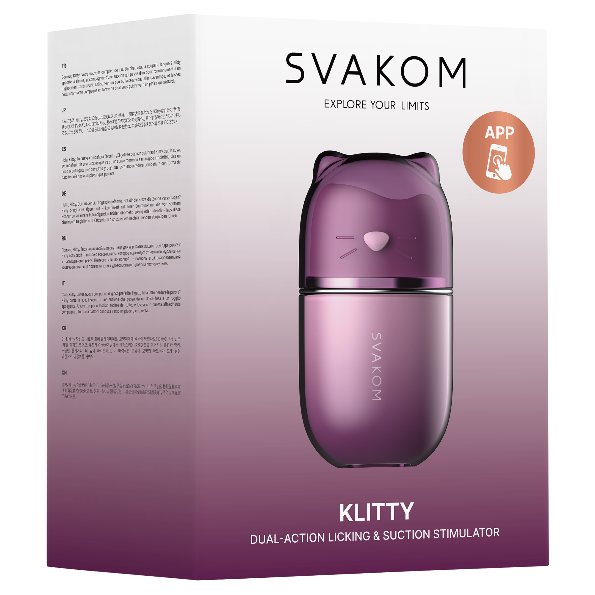 SVAKOM – Klitty – Dual-Action-Stimulator zum Lecken und Saugen – Dusty Lavender